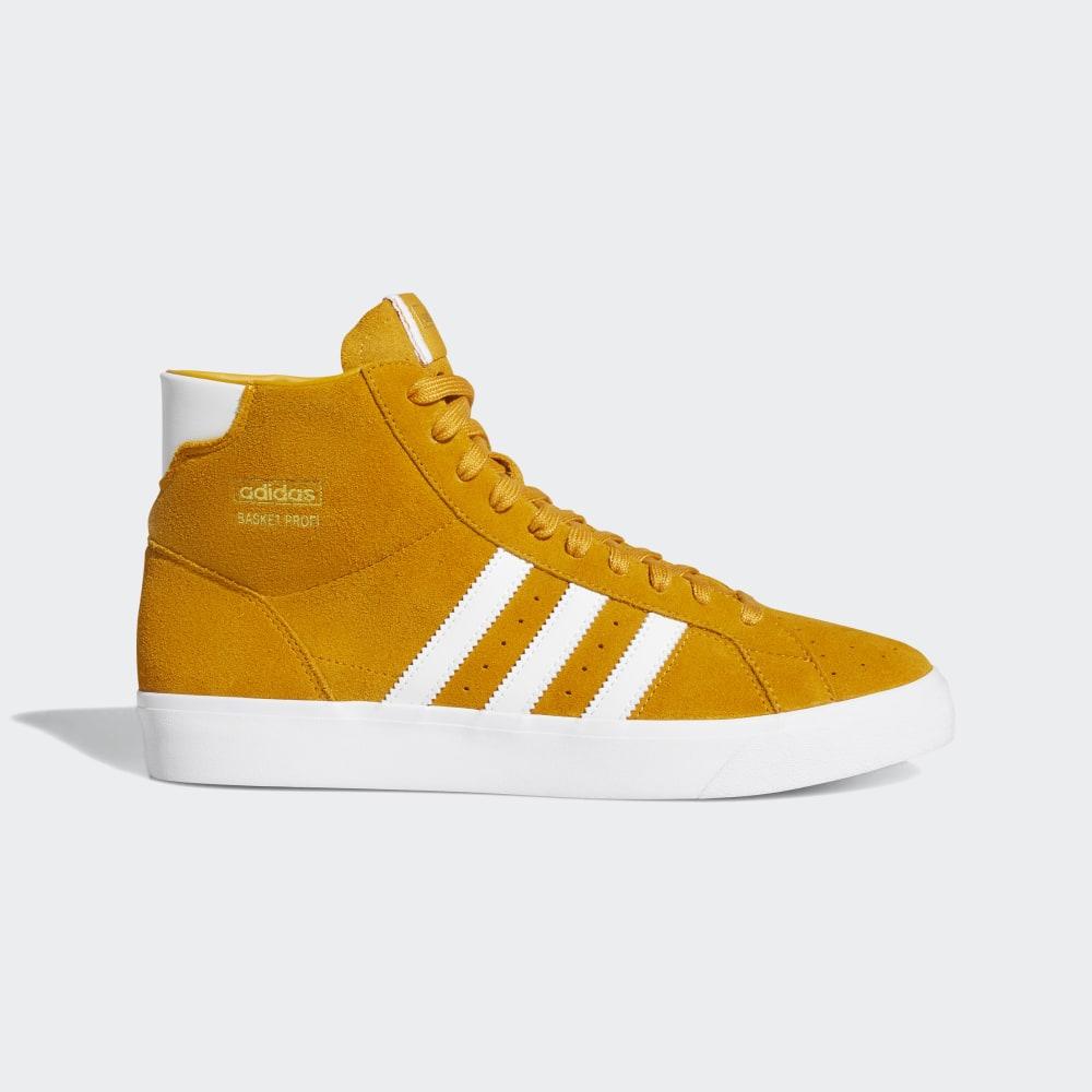 Adidas Women's Basket Profi Originals Shoes Yellow/White/Gold Metal Ireland FW3103